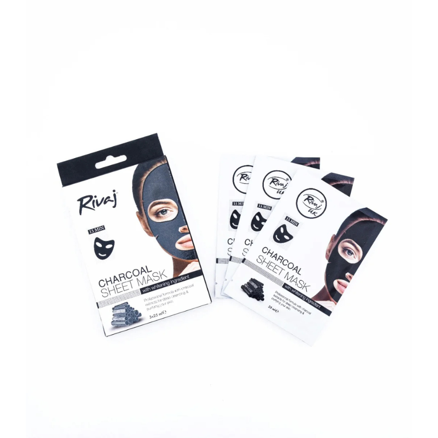 RIVAJ SHEET MASK 25ML CHARCOAL