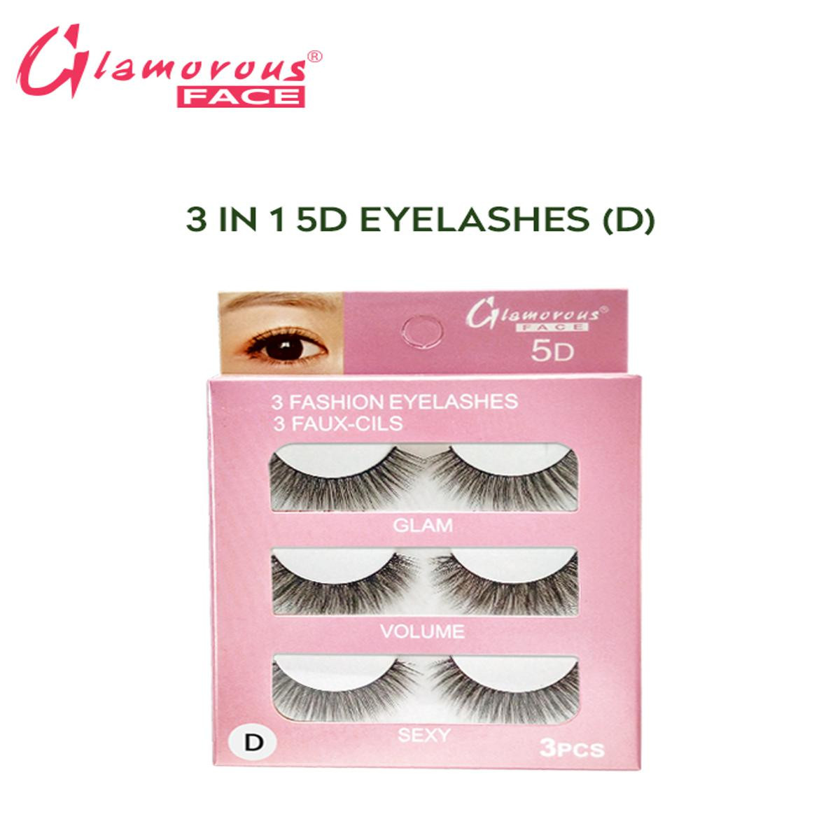 GLAMOROUS 5D EYE LASH 3PC D