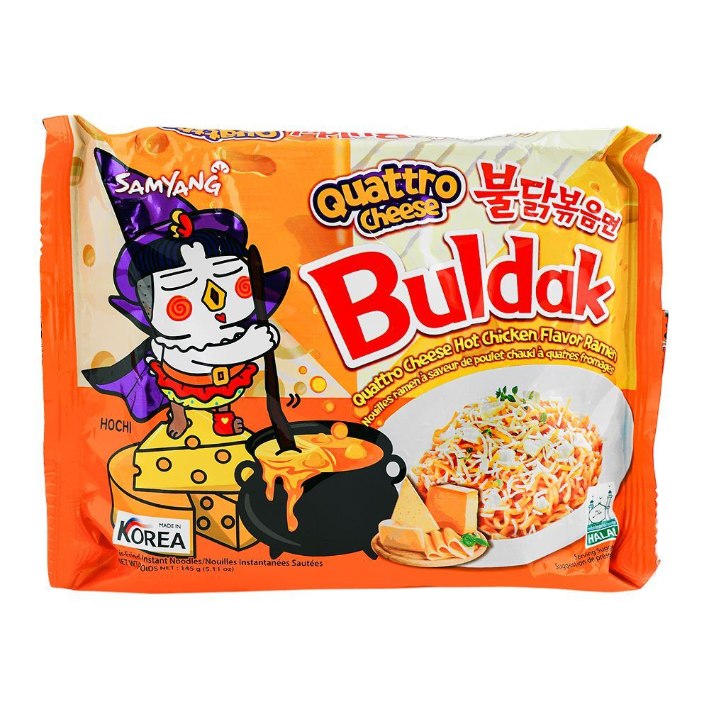 BULDAK KORREA NOODLES 145G QUATRO CHEESE