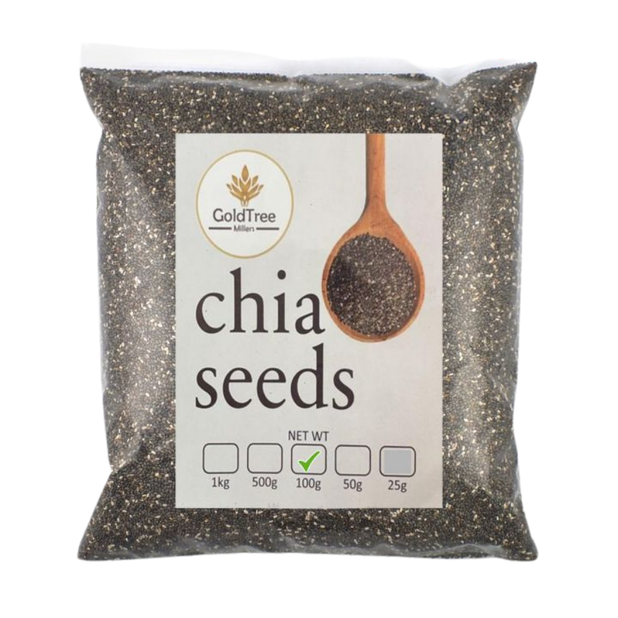 GOLD TREE CHIA SEEDS 100GM PKT