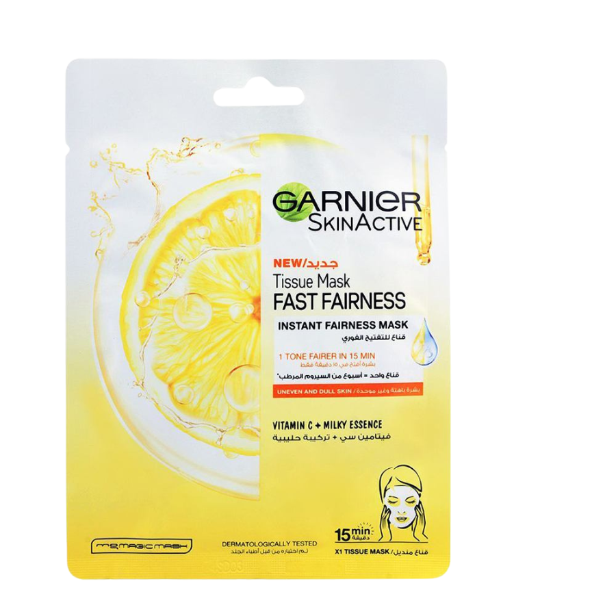 GARNIER SKIN ACTIVE TISSUE MASK 28G LIGHT