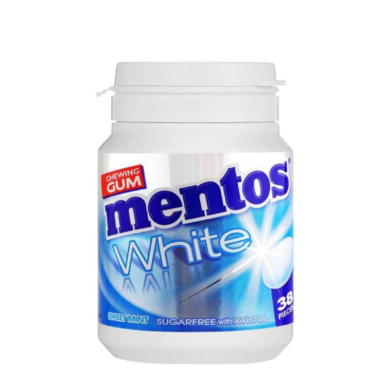 MENTOS GUM 38P BOTTLE WHITE