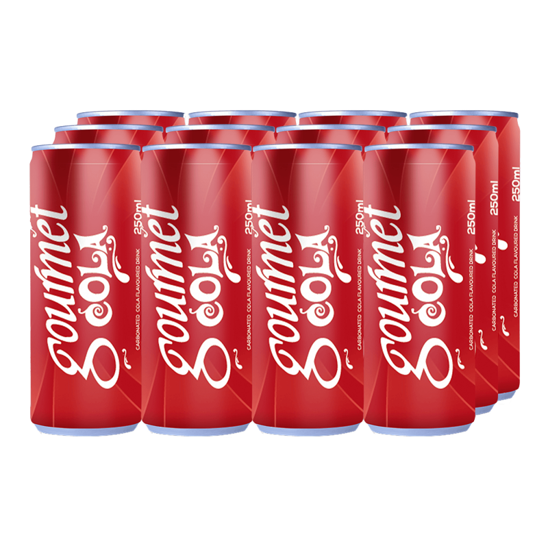 GOURMET COLA TIN 250ML 12PC