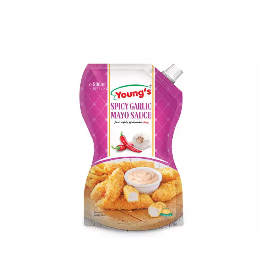 YOUNG'S SPICY GARLIC MAYO SAUCE 500ML
