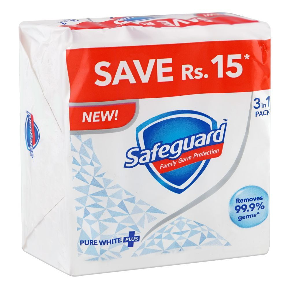 SAFEGUARD SOAP 125G*3PC PURE WHITE