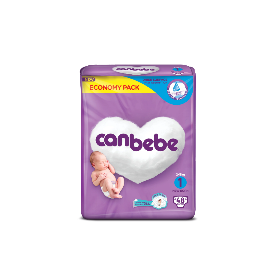 CANBEBE ECO #1 NEW BORN 48PCS