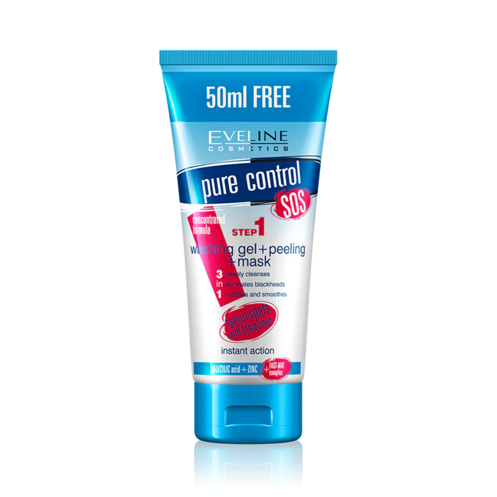 EVELINE PURE CONTROL GEL+MASK 200ML